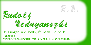 rudolf mednyanszki business card